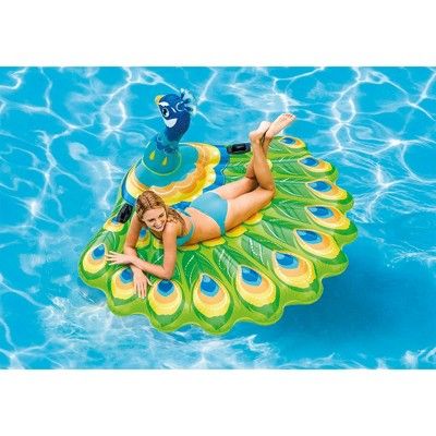 Intex Giant Inflatable Peacock Island Ride On Swimming Pool Float Mat Raft