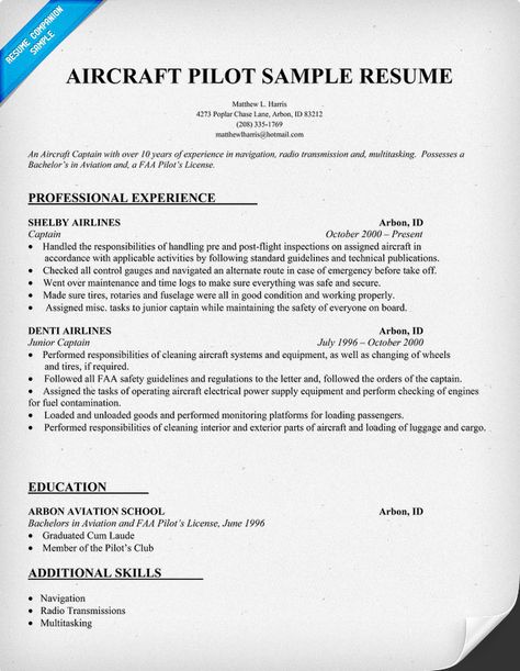 aviation resume templates