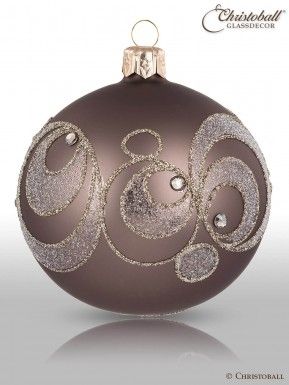Weihnachtskugel Christbaumkugel Weihnachtsschmuck grau//silber Rauten Glas Neu