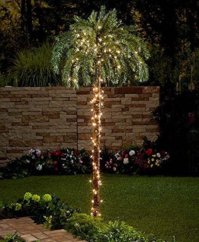 Palm Tree With Lights LED 7 Foot Party Patio Outdoor Garden Decor Poolside Palm Tree With Lights LED 7 Foot Party Patio Outdoor Garden Decor Poolside