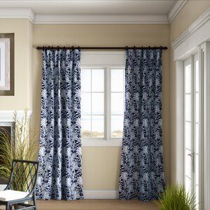 Beachcrest Home Lonan Floral Room Darkening Rod Pocket Single Curtain Panel Wayfair Panel Curtains Curtains Beachcrest Home