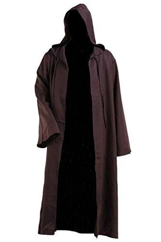 Men Holloween Star Wars Jedi Hooded Robe Cloak Knight Fancy Cosplay Costume