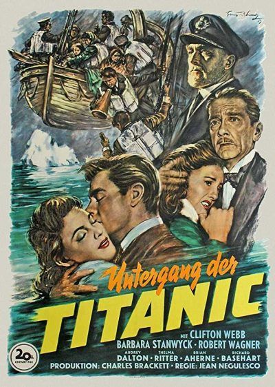 TITANIC CLASSIC MOVIE POSTER 1953 barbara stanwyck DISASTER drama 24X36
