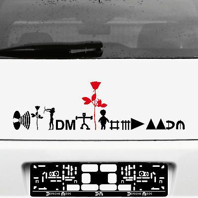 Depeche Mode Tour Motifs Set Black//Red Tattoo Sticker Car Rear Decor Film