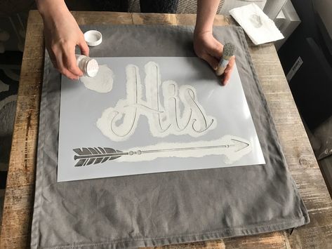 IKEA Hack Pillow Case | Stencil fabric IKEA Hack Pillow Case | Stencil fabric