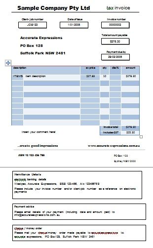 Australian Tax Invoice Template 1 Austrialian Tax Invoice - tax invoice layout Australian Tax Invoice Template 1 Austrialian Tax Invoice - tax invoice layout