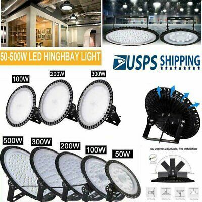 LED High Bay Light 50/100/200/300/500W Low Bay UFO Warehouse Industrial Lights~ LED High Bay Light 50/100/200/300/500W Low Bay UFO Warehouse Industrial Lights~