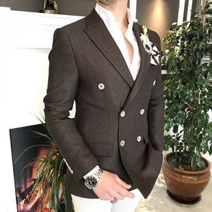 Italyan Stil Slim Fit Erkek Kruvaze Blazer Tek Ceket Kahve T4583 Kruvaze Ceket Erkek Giysileri Fit Italyan Stil Slim Fit Erkek Kruvaze Blazer Tek Ceket Kahve T4583 Kruvaze Ceket Erkek Giysileri Fit