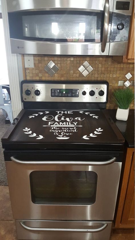 Wooden Tray For Stove Stove Tray Stove Top Tray Rustic Stove Top Cover Decorative Tray Cooktop