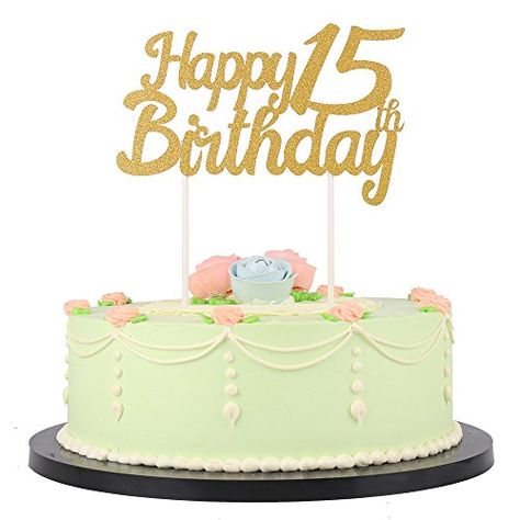 35th LXZS-BH Gold Glitter Acrylic Happy Birthday Cake Topper,Party Cake Decoration Supplies
