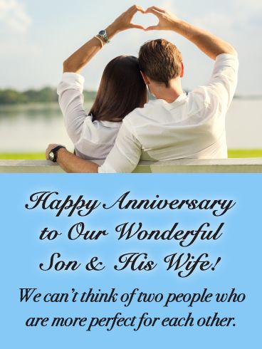 Happy Anniversary To My Son And His Wife Perfect For Each Other - Happy Anniversary Card For Son And Daughter | Birthday & Greeting Cards By Davia | Happy Anniversary, Happy Anniversary Wishes, Happy Anniversary Quotes Happy Anniversary To My Son And His Wife Perfect For Each Other - Happy Anniversary Card For Son And Daughter | Birthday & Greeting Cards By Davia | Happy Anniversary, Happy Anniversary Wishes, Happy Anniversary Quotes