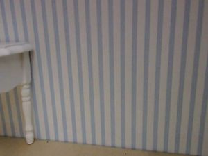 30x53cm estrecho rayas papel pintado Azul claro-blanco ideal para muñecas Tube arco
