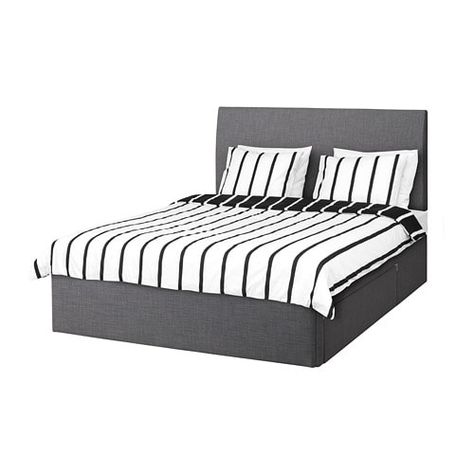 BALESTRAND Divan bed with 2 drawers BALESTRAND Skiftebo grey, Headboard