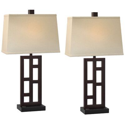 Charlton Home Twin Light Double Nightstand Lamp Charlton Home Table Lamp Sets Table Lamp Lamp