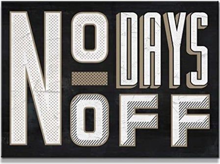 Canvas Club No Days Off Framed Wall Art Motivational Frame - Inspirational Framed Canvas Wall Art Canvas Club No Days Off Framed Wall Art Motivational Frame - Inspirational Framed Canvas Wall Art