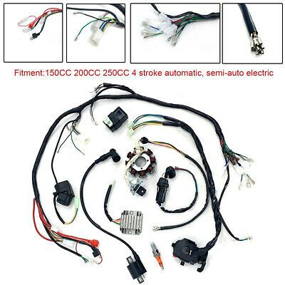 Ebay Advertisement Electric Wiring Harness Loom Kit 50 70 90 110cc Atv Stator Quad Scooter Buggy Us In 2020 Atv Quads Atv Harness