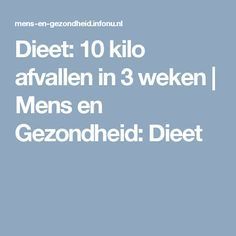 paar kilo afvallen in een week