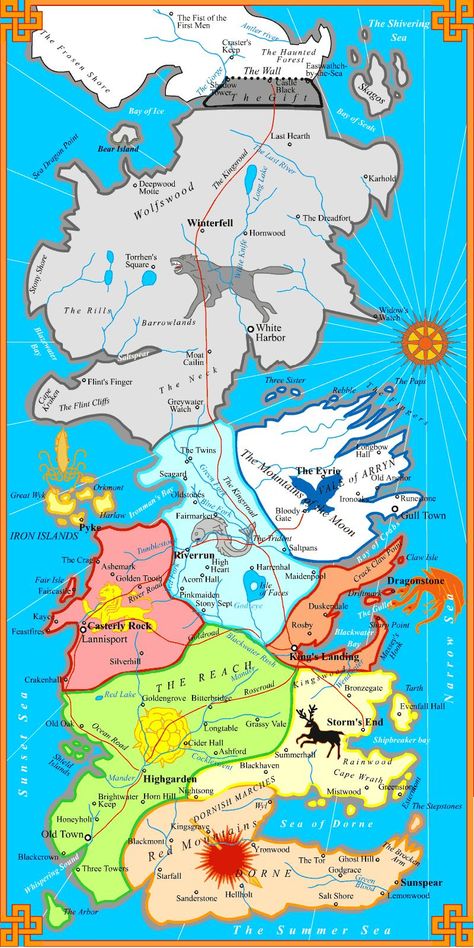 Westeros political map - Activity of thrones Match Of Thrones graphic regarding Free Printable Map of Westeros referred to as Westeros political map - Recreation of thrones Video game Of Thrones