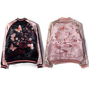ジャパネスク スカジャン 桜 サクラ さくら 蝶々 蝶 バタフライ リバーシブル 和柄 Japanesque アウター Sukajan スーベニア ジャケット 桜吹雪 3rsj 040 スーベニアジャケット 蝶々 ジャケット ジャパネスク スカジャン 桜 サクラ さくら 蝶々 蝶 バタフライ リバーシブル 和柄 Japanesque アウター Sukajan スーベニア ジャケット 桜吹雪 3rsj 040 スーベニアジャケット 蝶々 ジャケット