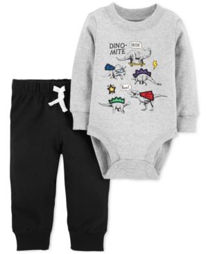 NEW W//T FISHER PRICE BOYS 2 PIECE PANTS FIRE DOG OUTFIT SZ 0-3 MONTHS