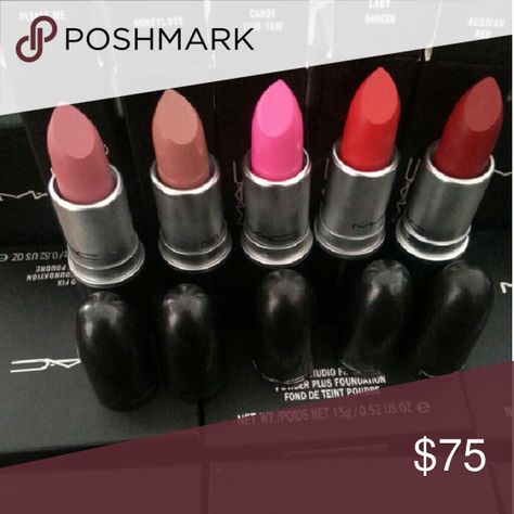 MAC Lipstick Bundle Matte Finish MAC Please Me Lipstick Bundle | Cosmetify