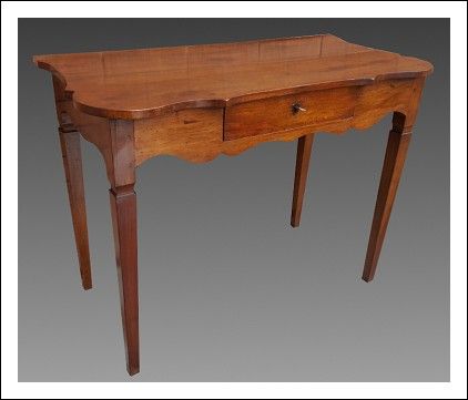 Antica Console Tavolino Scrittoio Luigi XVI in noce Tavolino scrittoio con cassetto frontale, noce, fine '800