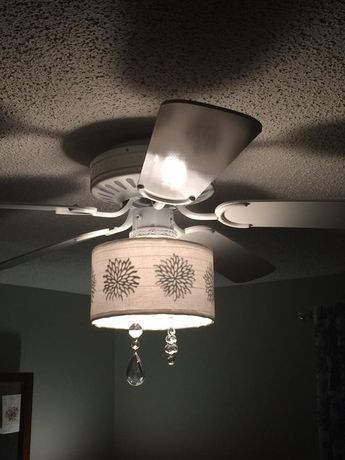 Pin On Ceiling Fan Redo Pin On Ceiling Fan Redo, How To Put A Lamp Shade On Ceiling Fan