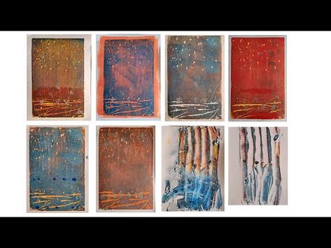 Original monotype print Urban interventions 7