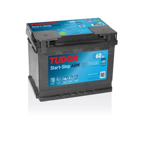 TUDOR Batterie Start-stop AGM TUDOR TK600 12V 60Ah 680A
