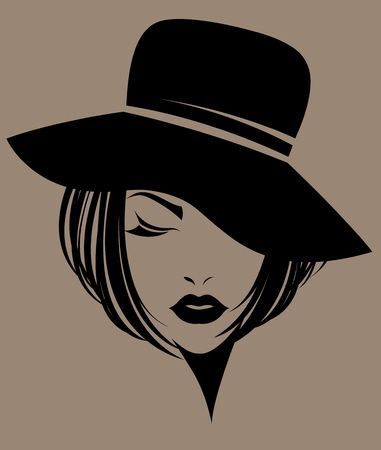 Vinilo Decorativo Silueta Mujer Con Sombrero Y Bolsas Vinilo Decorativo Silueta Mujer Con Sombrero Y Bolsas