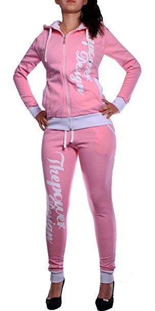 Fitnessanzug Bequem und Sportlich Yoga 2tlg Violento Damen Gym Jogginganzug mit Kapuze und Rippstrickbündchen Sportswear X239 Trainingsanzug Freizeitanzug Fitnessanzug Bequem und Sportlich Yoga 2tlg Violento Damen Gym Jogginganzug mit Kapuze und Rippstrickbündchen Sportswear X239 Trainingsanzug Freizeitanzug