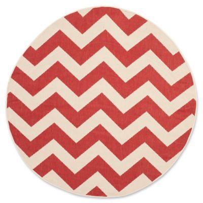 Safavieh Courtyard Chevron 7 10 Round Indoor Outdoor Area Rug In