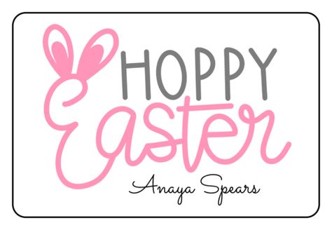 Wishing You An Eggcellent Easter Personalized Easter Gift Labels or Tags 3 Sizes Bold Cursive Lettering Easter Stickers