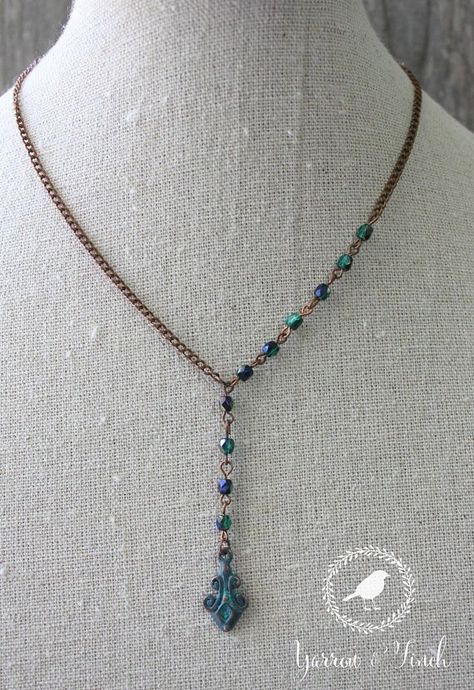 Jewelryland Women Gold Plated Enameled Blooming Rose Flower with Austrian Crystal Lariat Long Necklace