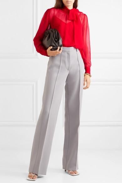 Roamans Womens Plus Size Georgette Wide-Leg Dress Pant Formal Evening Trousers