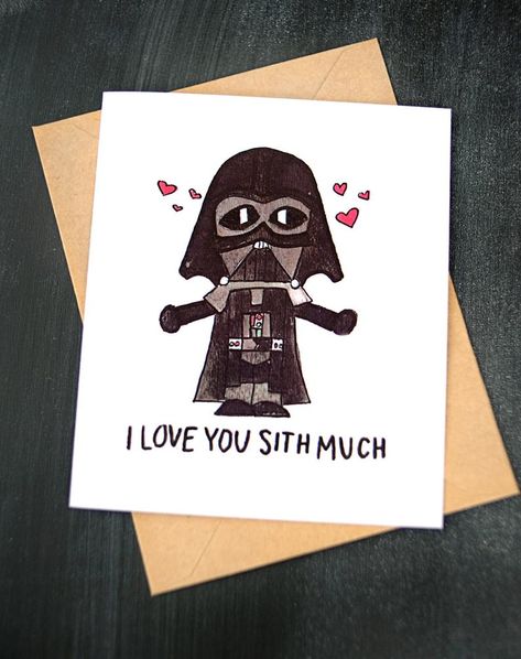 star wars valentine's day card darth vader i love you