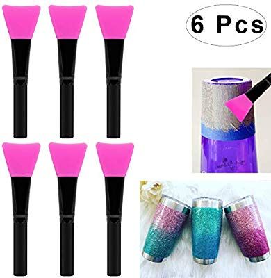 Colovis 6 Pcs Silicone Epoxy Brushes For Making Epoxy Glitter Tumblers Epoxy Application Sticks Reusable Diy Paint Diy Painting Glitter Tumbler Acrylic Resin