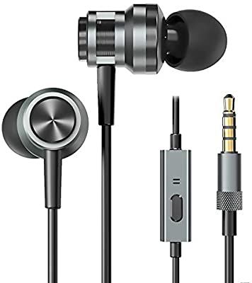 Amazon Com Earphones With Microphone Vogek Earbuds With Mic And Powerful Bass Sound Ergonomic Earphones With Noise Isolati In 2021 Earbuds With Mic Earbuds Earphone