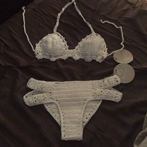 C E Un Crochet Bikini Jamaica Costume Da Bagno Crochet E Lycra