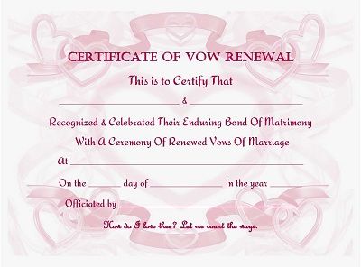 Free Printable Editable Certificates Endearing Vow Renewal Certificate Ribbons And Hearts Offered In 4 Different . Free Printable Editable Certificates Captivating Vow Renewal Certificate Ribbons And Hearts Offered In 4 Different .