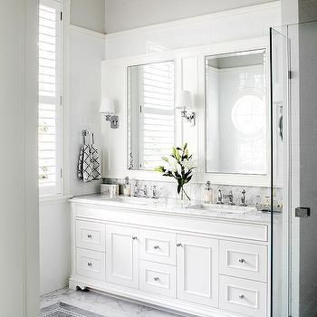 White Vanity With Double Sinks This Lovely Bathroom Has Such A Soft Feel To It Th Remodel Master Designs - Double Sink Mirror Cabinet White Vanity With Double Sinks This Lovely Bathroom Has Such A Soft Feel To It Th Remodel Master Designs - Double Sink Mirror Cabinet