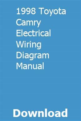 1998 toyota camry electrical wiring diagram manual 1998 Toyota Camry Electrical Wiring Diagram 1997 toyota radio wiring wiring diagram