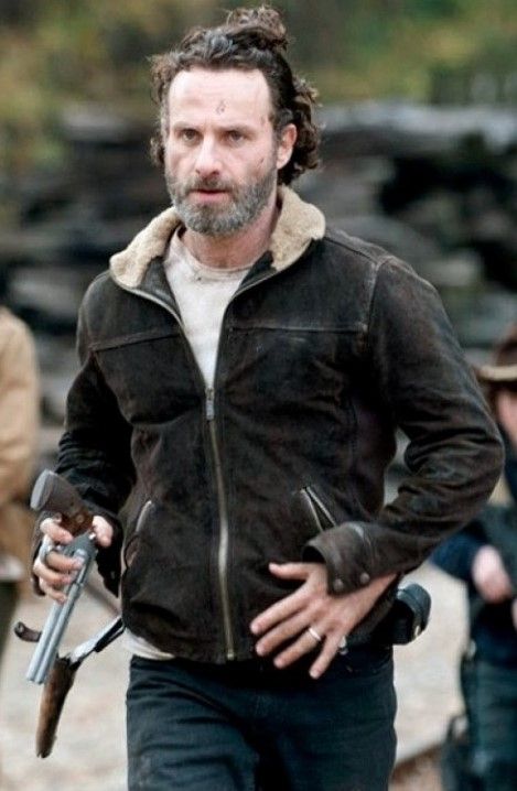 Andrew Lincoln The Walking Dead Rick Grimes Season 4 Real Suede Leather Jacket
