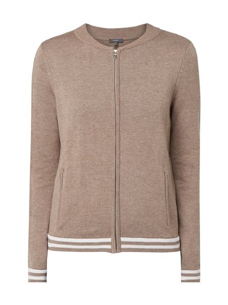 Montego Strickjacke mit Kontraststreifen Braun 1 MONTEGO JACKEN online kaufen ▷ P&C Online Shop