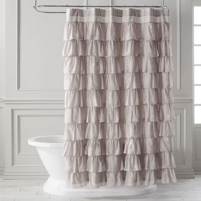 Ruffled Dove Shower Curtain Pier 1 Imports Ruffle Curtains Shabby Chic Bathroom Ruffle Shower Curtains Shabby Chic, Pier One Imports Shower Curtains
