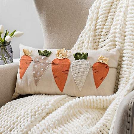 Carrots Throw Pillow Kirklands Throwpillow Easter Pillows Easter Diy Easter Crafts