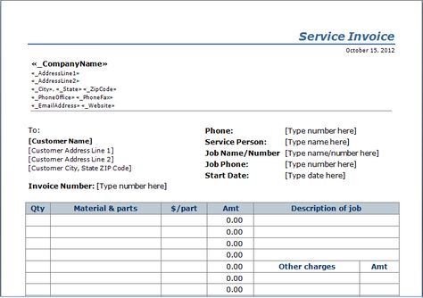 Professional Services Invoice Template Excel Invoice Templates - services rendered invoice Professional Services Invoice Template Excel Invoice Templates - services rendered invoice