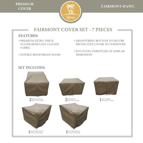 Fairmont 07a Protective Cover Set Tie Beige Tk Clics Fairmont 07a Protective Cover Set Tie