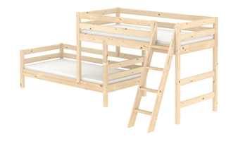 Flexa Popsicle Mid High Bed With Blueberry Stairs Flexa Popsicle Mid High Bed With Stairs Blueberry Skandic De In 2020 Loft Furniture High Beds Kid Room Decor