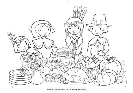 Printable Thanksgiving Food Colouring Pages For Kindergarten
